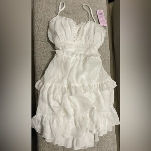 Little white ruffled dress